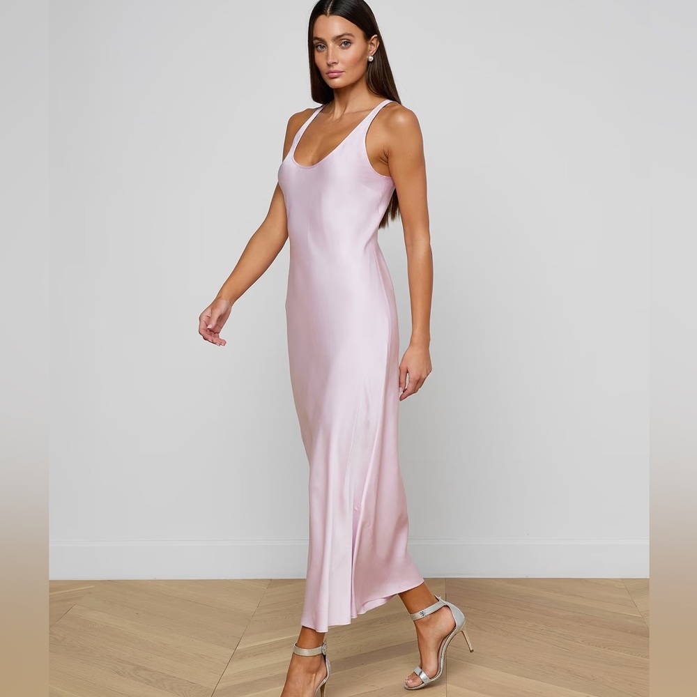 L'AGENCE Akyia satin maxi dress